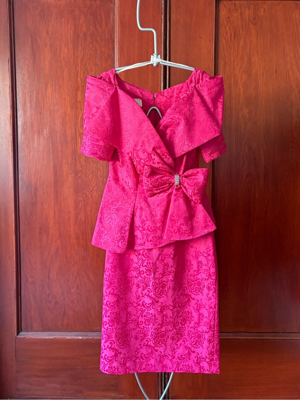 VINTAGE 1980s-1990s ALGO Pink Jacquard Barbie Suit